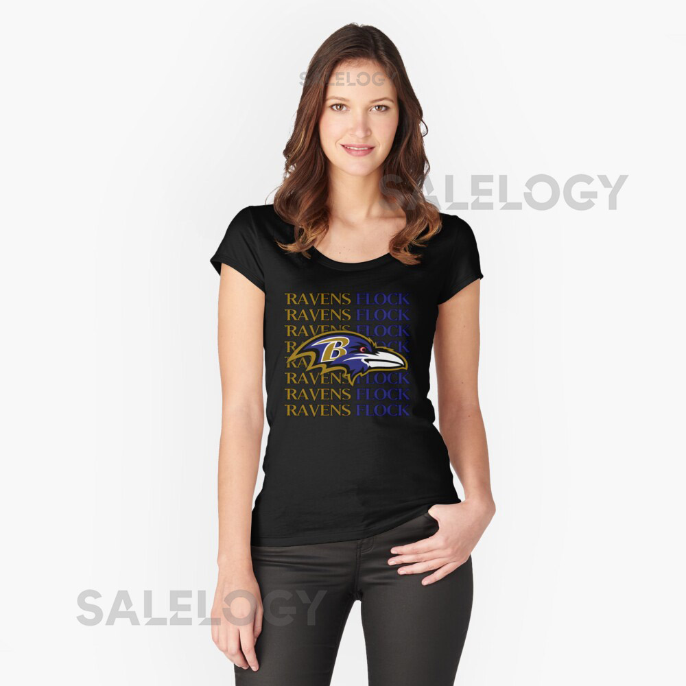 Baltimore Ravens Head Ravens Flock Essential T-Shirtyyt