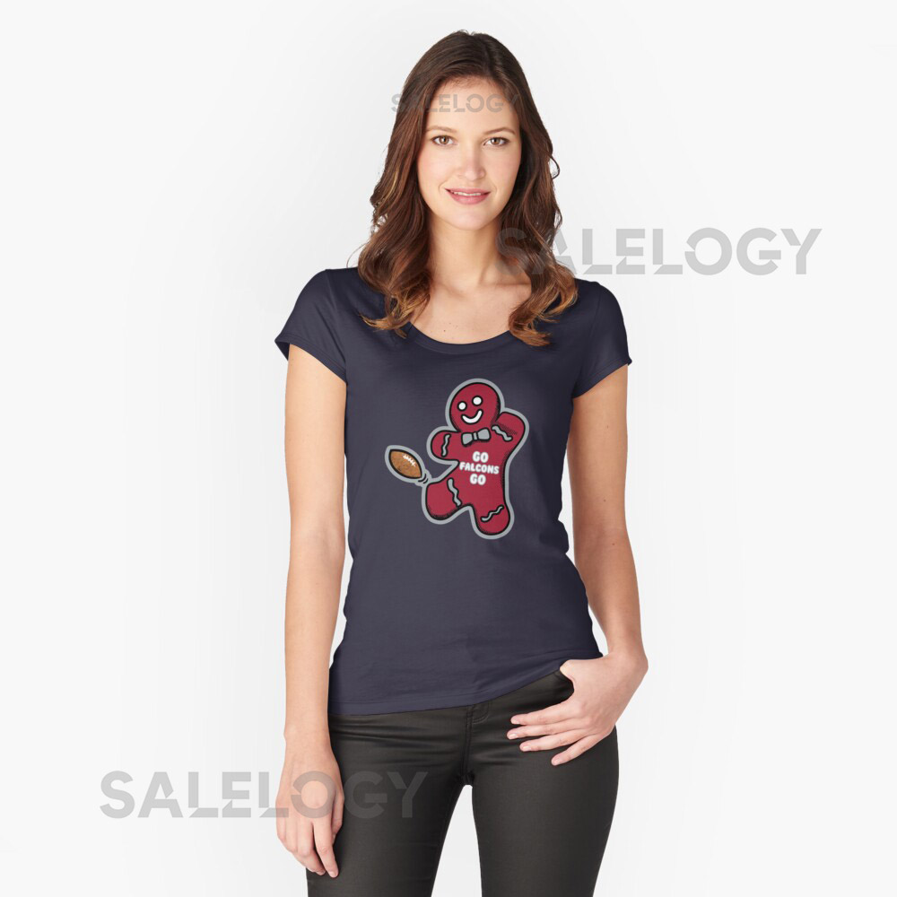 Atlanta Falcons Gingerbread Man Oversized T-Shirt foryy