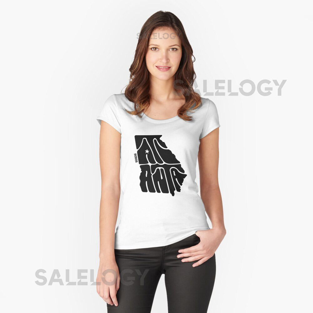 ATLANTA Georgia City Typography - Black on White