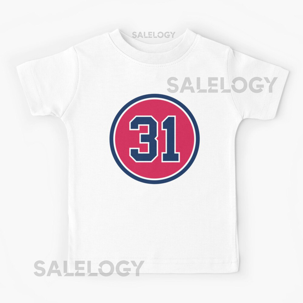 Greg Maddux 31 Jersey Number Oversized T-Shirt f