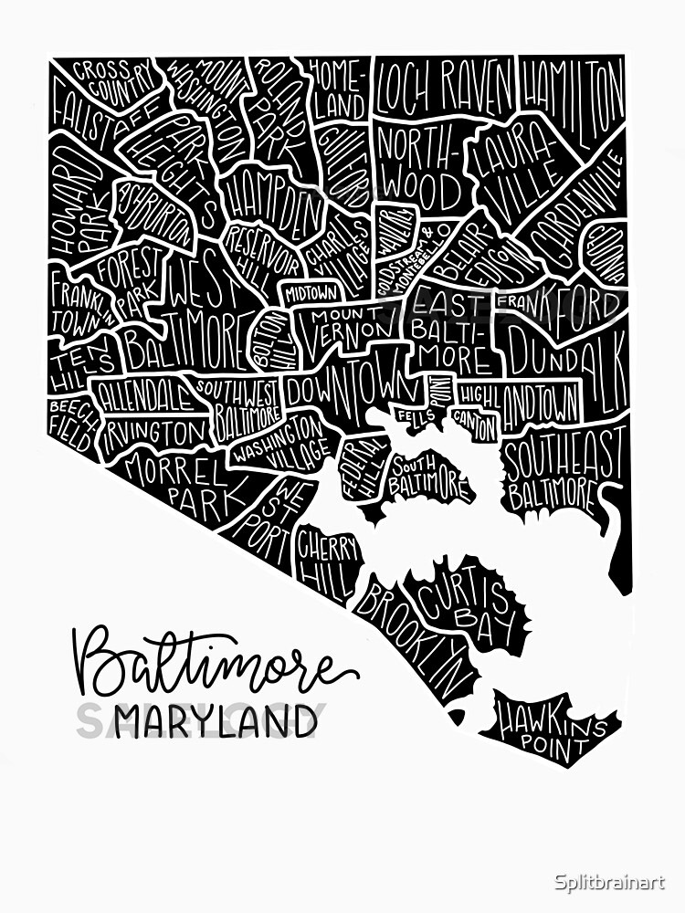 Baltimore Neighborhoods Classic T-Shirt for Sale byyyth