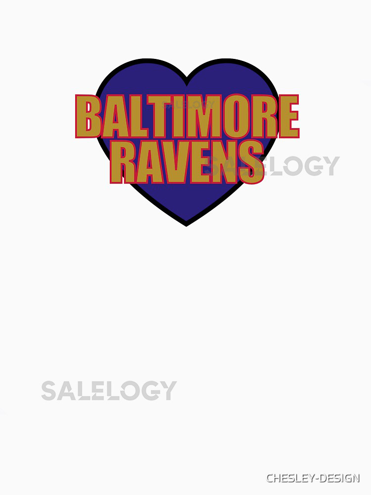 Baltimore Ravens Heart Classic T-Shirt for Sale b