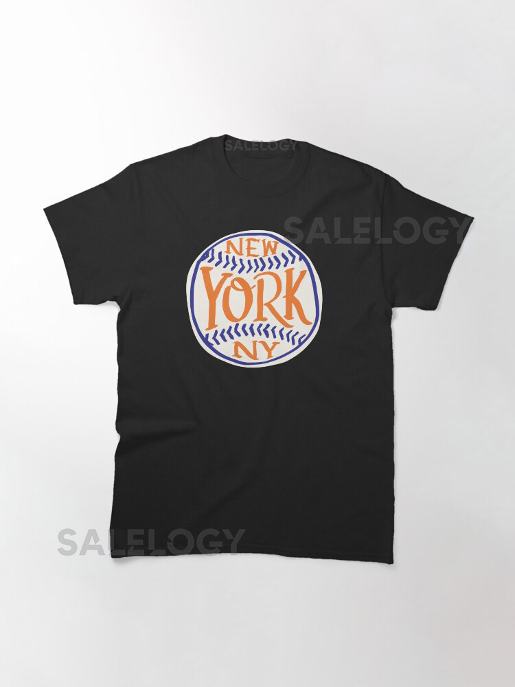 Queens New York New York Hand-Drawn Baseball Typog
