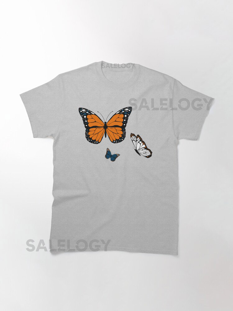 blue and orange butterflies Classic T-Shirt for S
