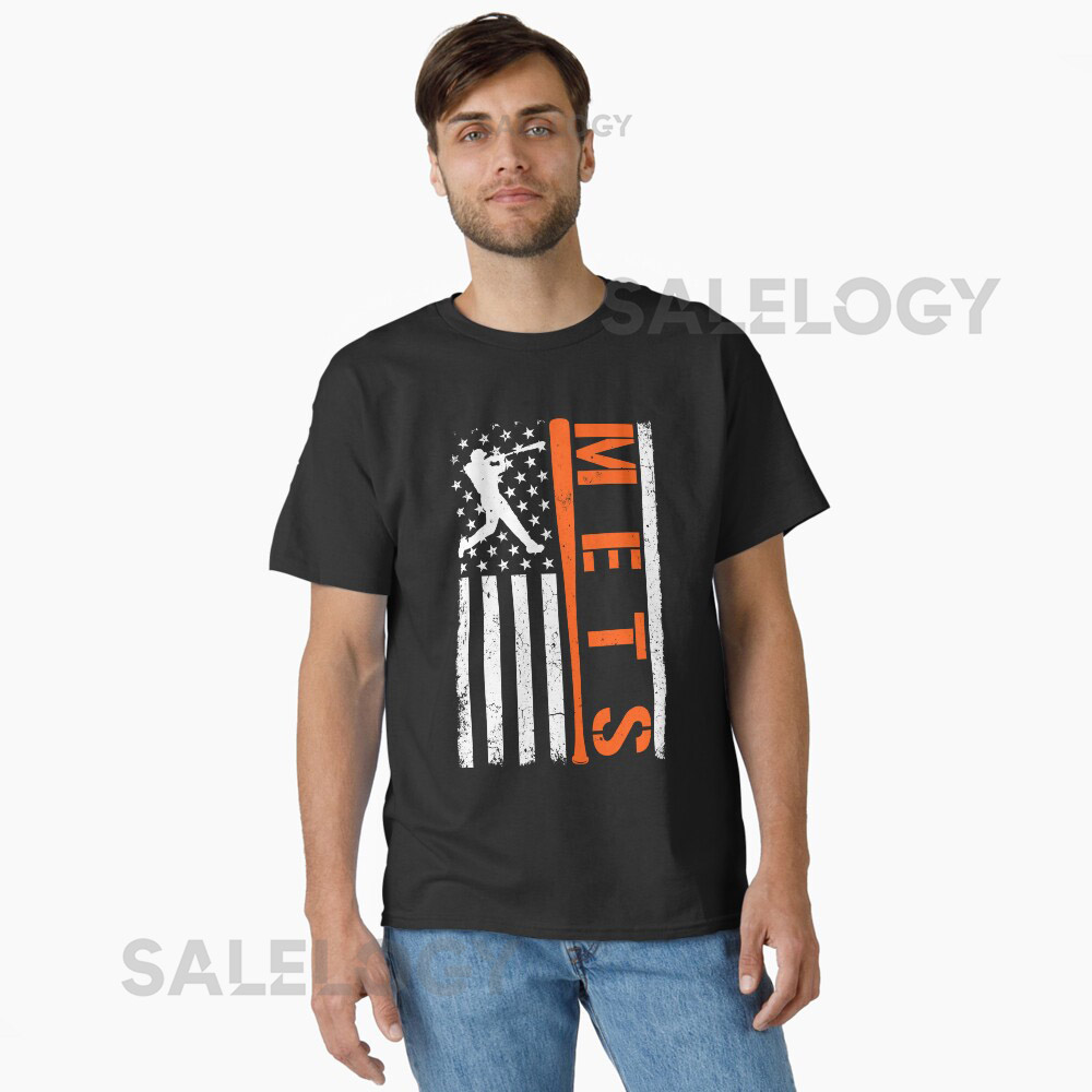  US Flag NY New York Retro Baseball Lover Me