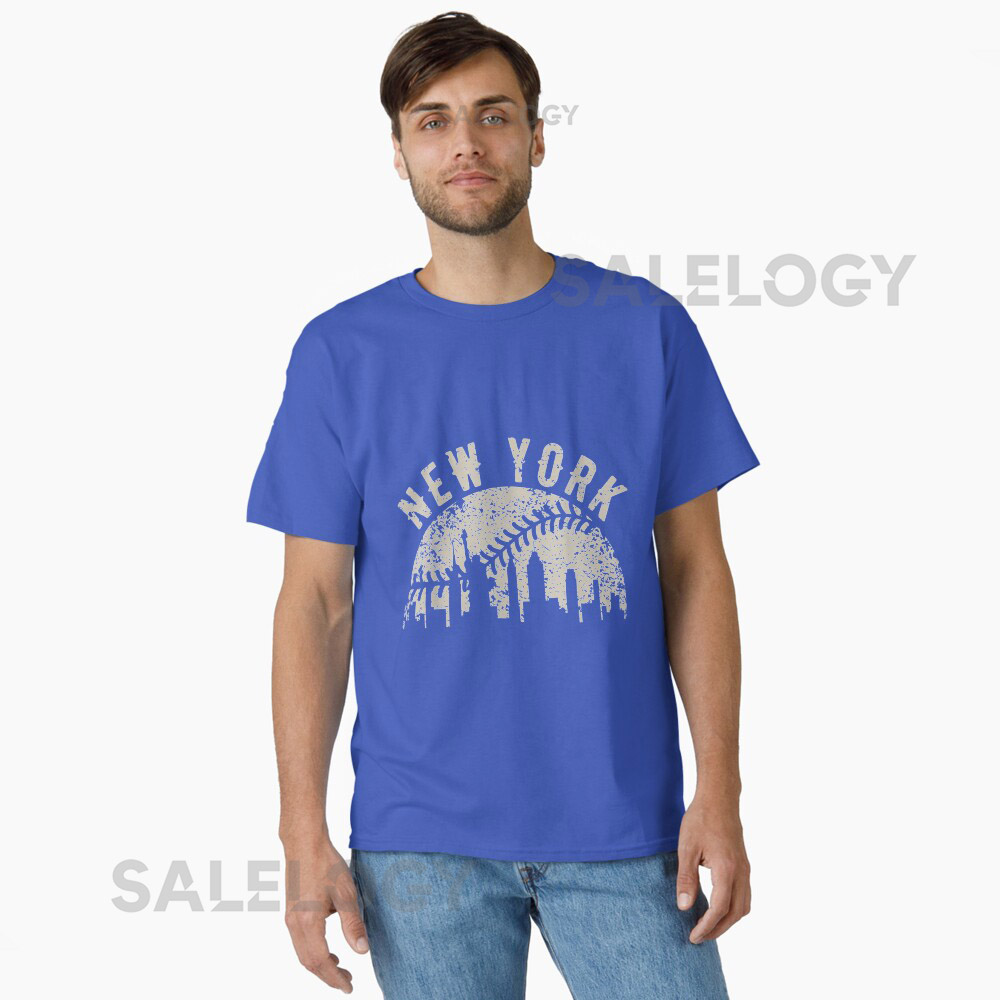  Vintage Retro New York NY Skyline City Baseball yy