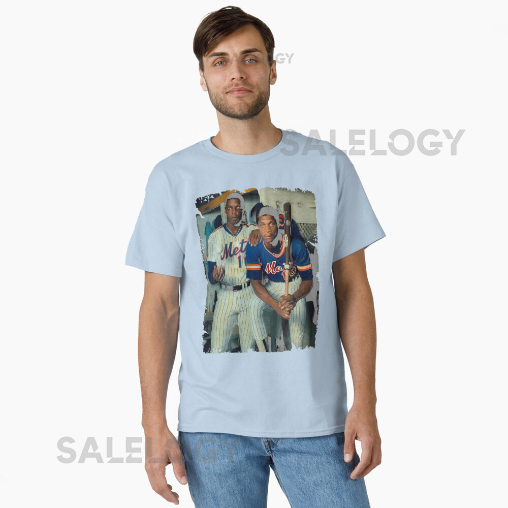  DWIGHT-GOODEN-AND-DARRYL-STRAWBERRY-IN-NEW-YORK-METS-1983-T-SHIRT  Essential T-Shirt