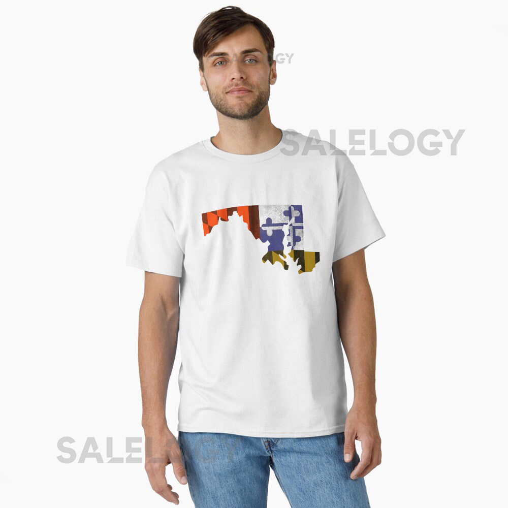 Maryland State Outline Flag Birds of Baltimore H