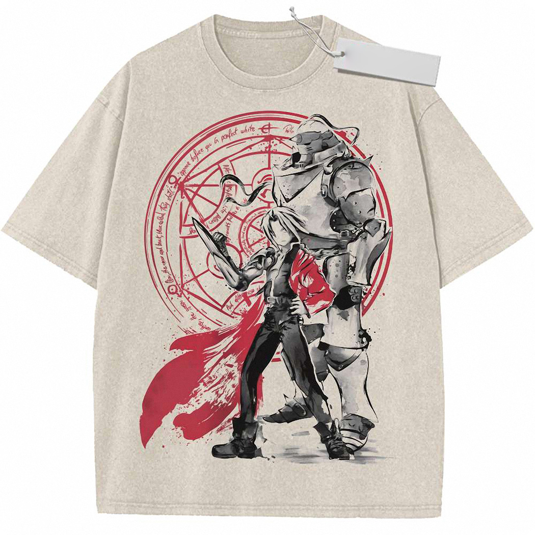 Alphonse vs Edward Elric Shirt, Fullmetal Alchemist Shirt, Anime Shirt, Vintage T-Shirt 7