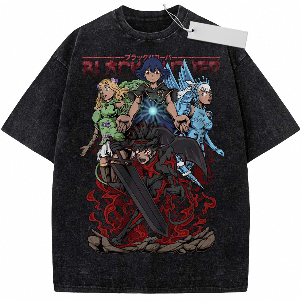 Black Clover Shirt, Anime Shirt, Vintage T-Shirt 7