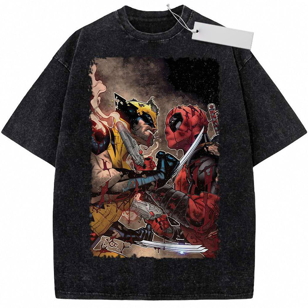 Deadpool Shirt, Wolverine Shirt, Marvel Comics Shirt, Vintage Tee 3