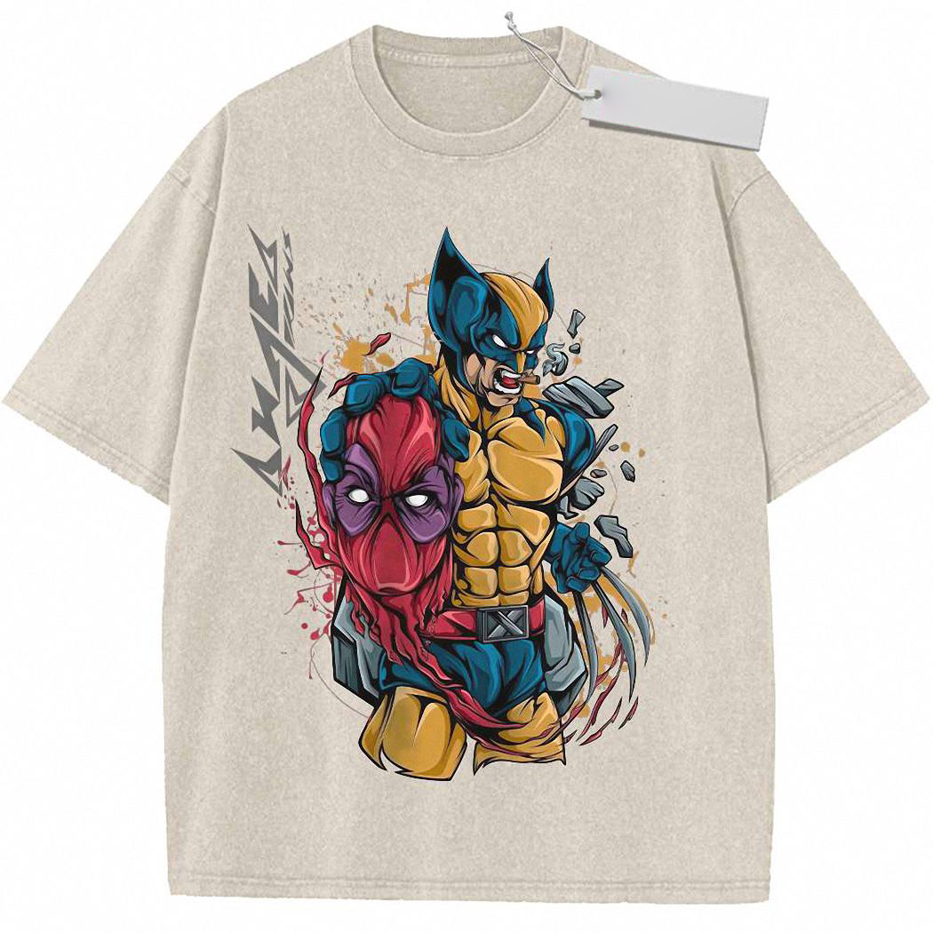 Deadpool vs Wolverine Shirt, Marvel Comics Shirt, Vintage Tee 3