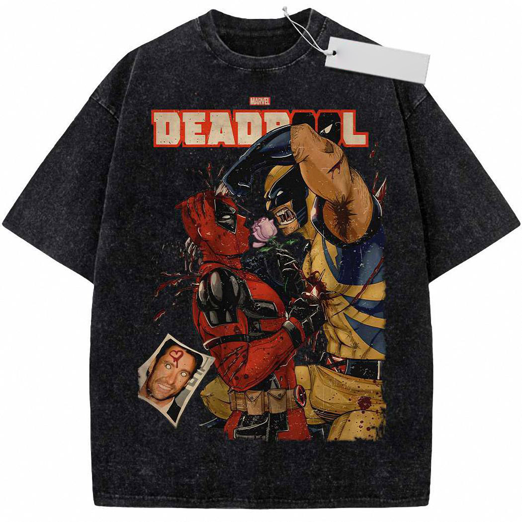 Deadpool vs Wolverine Shirt, Marvel Comics Shirt, Vintage Tee 188