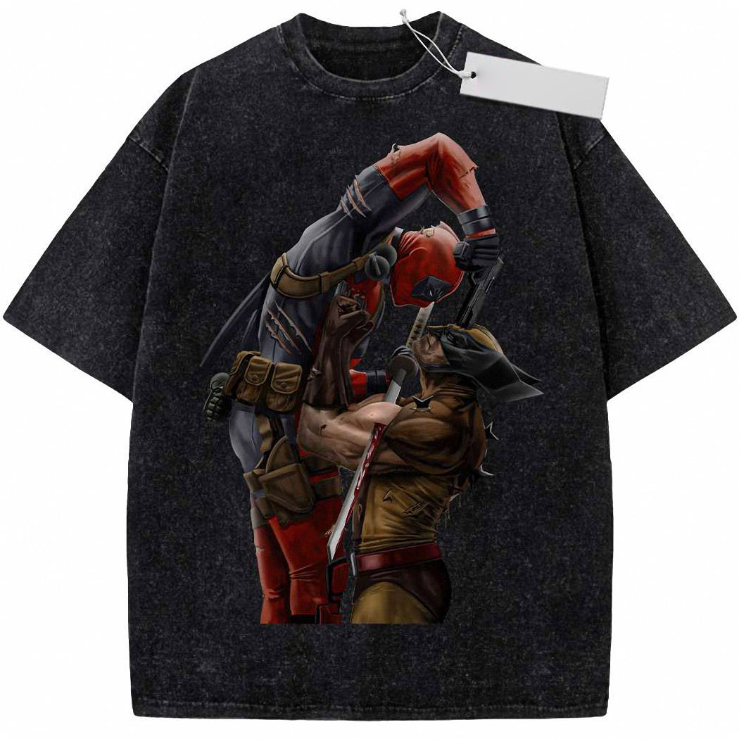 Deadpool vs Wolverine Shirt, Marvel Comics Shirt, Vintage Tee 943
