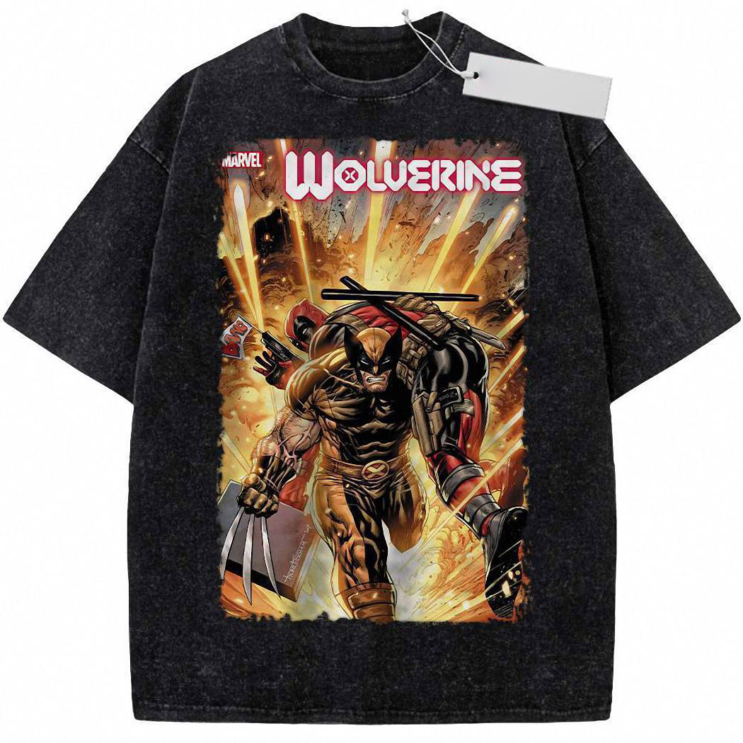 Deadpool vs Wolverine Shirt, Marvel Comics Shirt, Vintage Tee 7