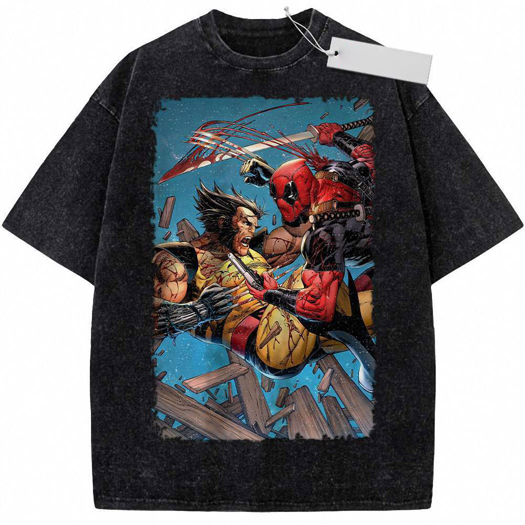Deadpool vs Wolverine Shirt, Marvel Comics Shirt, Vintage Tee 9