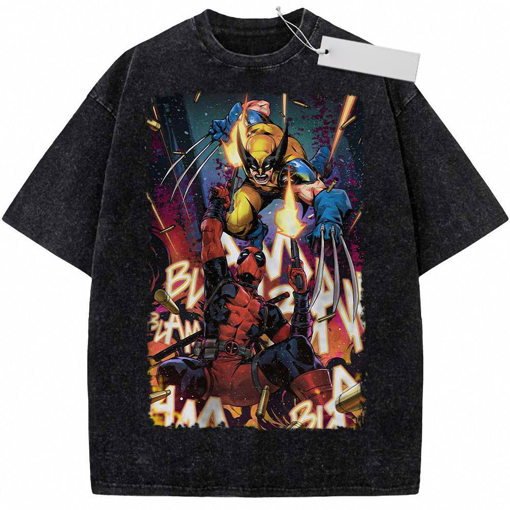 Deadpool vs Wolverine Shirt, Marvel Comics Shirt, Vintage Tee 6