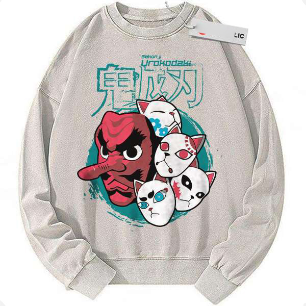 Demon Slayer Sweatshirt, Anime Vintage Sweater