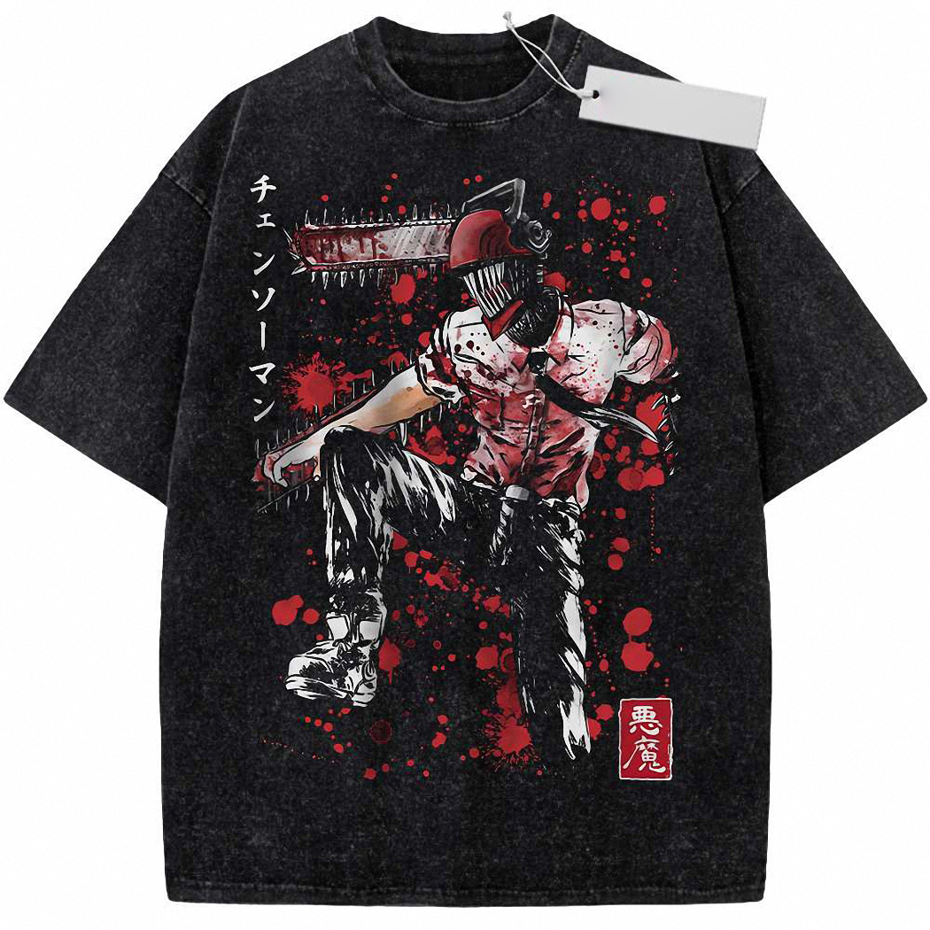 Denji Shirt, Chainsaw Man Shirt, Anime Shirt, Vintage Tee 5
