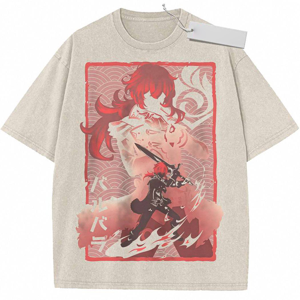 Diluc Shirt, Genshin Impact Shirt, Game Shirt, Vintage T-Shirt 9