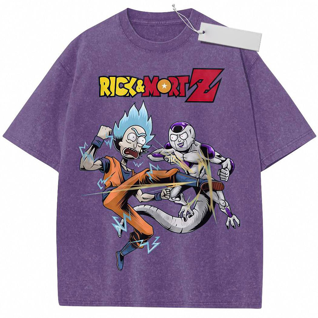Dragon Ball x Rick and Morty Shirt, Animated Shirt, Vintage T-Shirt 1