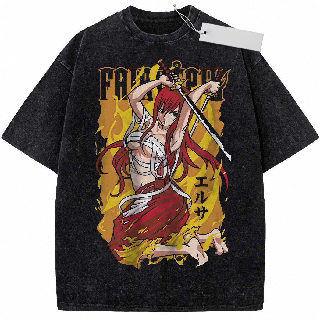 Erza Scarlet Shirt, Fairy Tail Shirt, Anime Shirt, Vintage T-Shirt 9