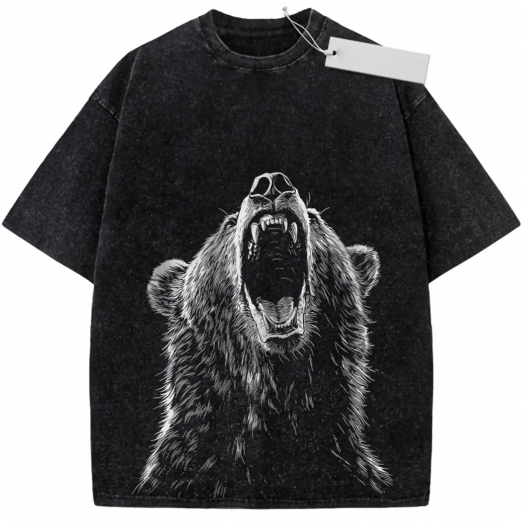 Fierce Roaring Bear Shirt, Wild Animal Shirt, Vintage T-Shirt 1