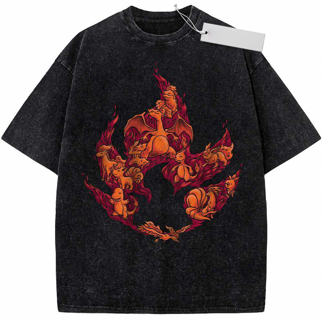 Fire-Type Shirt, Anime Shirt, Vintage T-Shirt 9