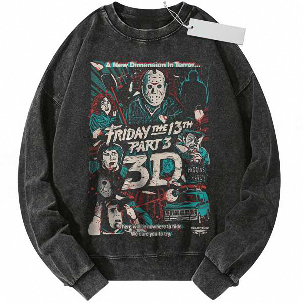 Friday the 13th Sweatshirt, Halloween Sweatshirt, Horror Sweatshirt, Vintage Sweater