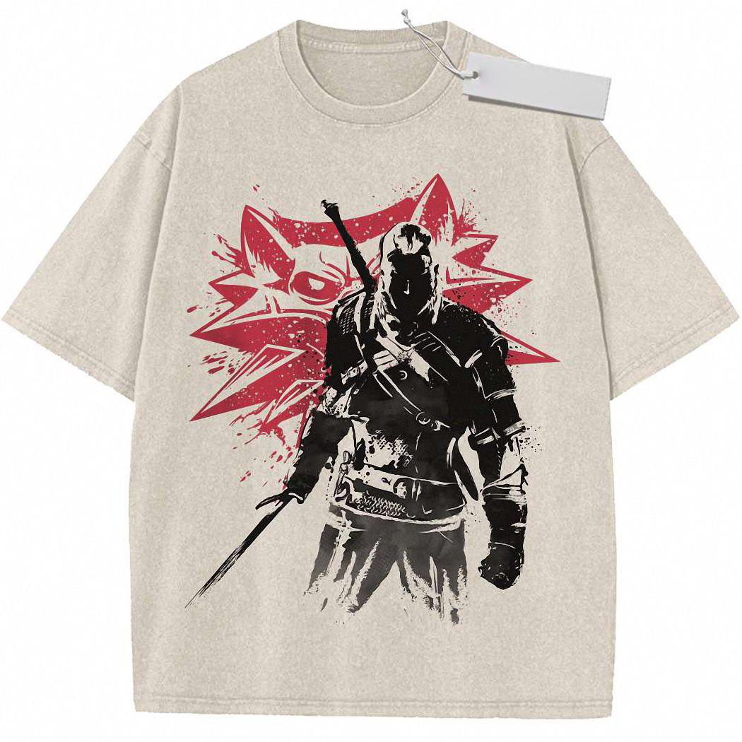 Geralt of Rivia Shirt, The Witcher Shirt, Game Shirt, Vintage Tee 7