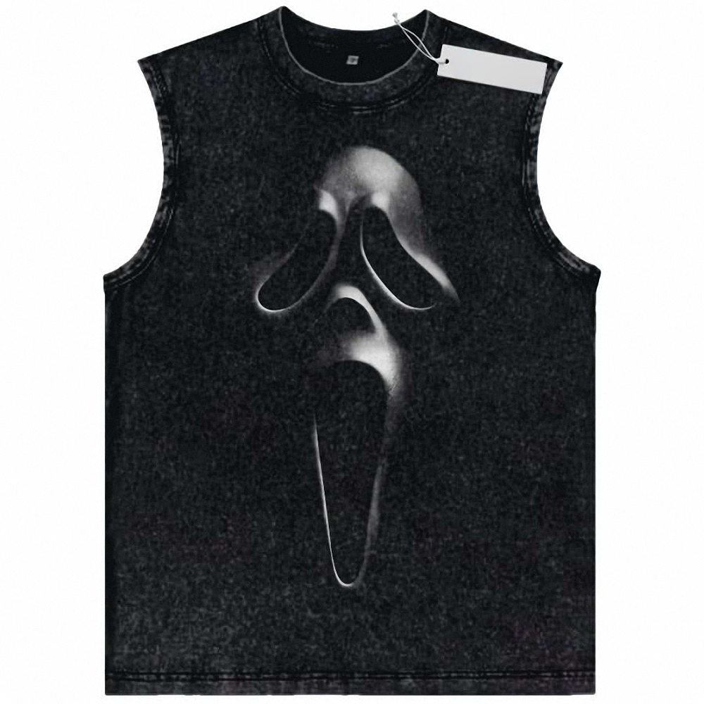 Ghostface Scream Tank Top, Halloween Tank Top, Horror Tank Top, Vintage Tank Top