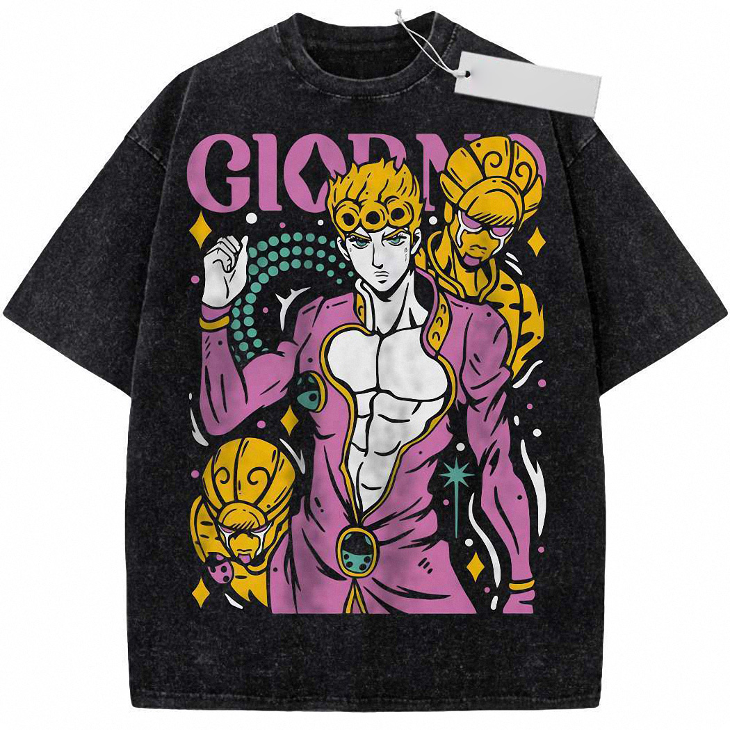 Giorno Giovanna Shirt, JoJo's Bizarre Adventure Shirt, Anime Shirt, Vintage T-Shirt 8