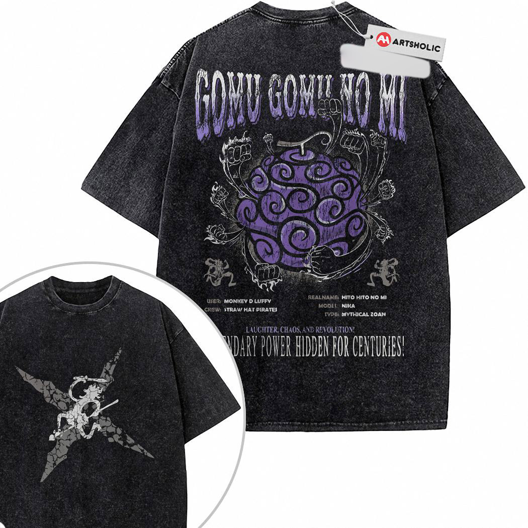 Gomu Luffy Shirt, One Piece Shirt, Anime Shirt, Vintage T-Shirt 2-Sided 7