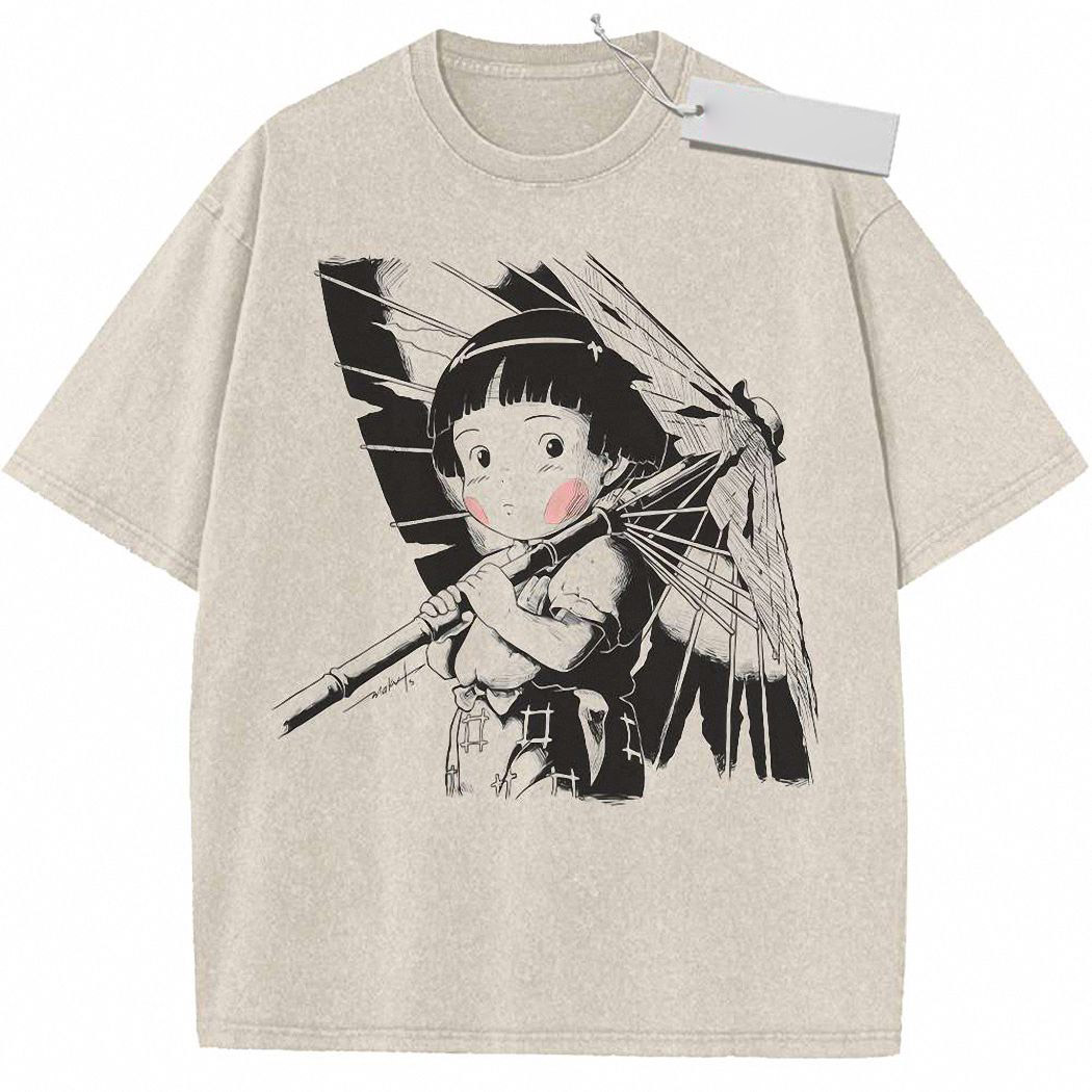 Grave of the Fireflies Shirt, Studio Ghibli Shirt, Anime Shirt, Vintage Tee 5