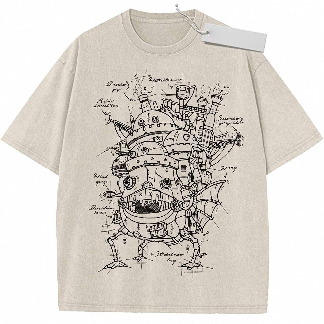 Howl's Moving Castle Shirt, Studio Ghibli Shirt, Anime Shirt, Vintage T-Shirt 9