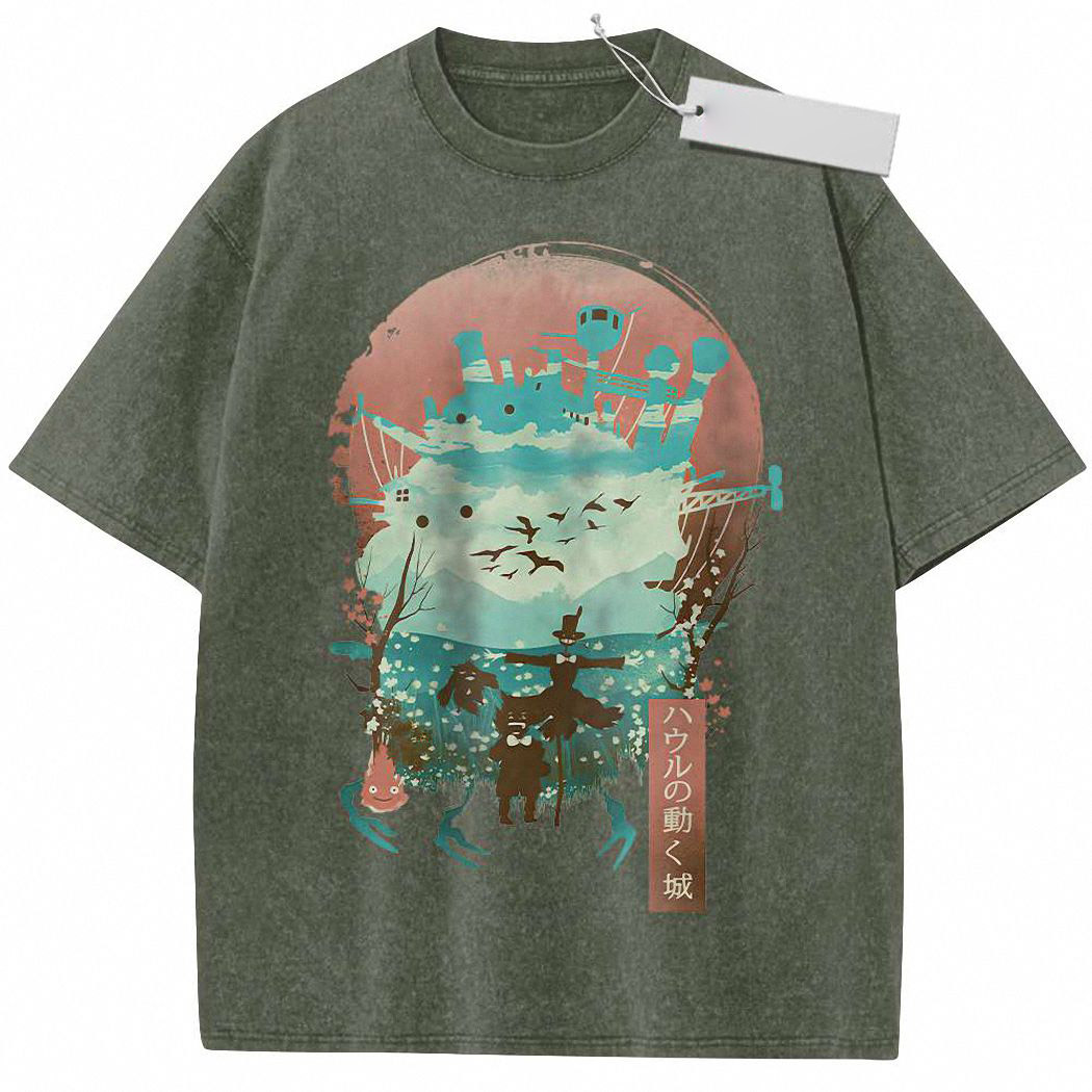 Howl's Moving Castle Shirt, Studio Ghibli Shirt, Anime Shirt, Vintage Tee 7