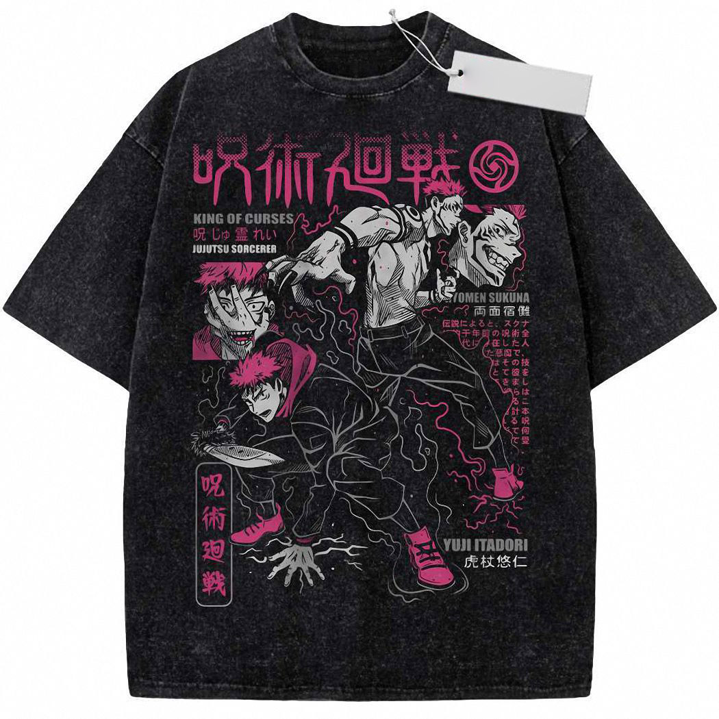 Itadori vs Sukuna Shirt, Jujutsu Kaisen Shirt, Anime Shirt, Vintage Tee 7