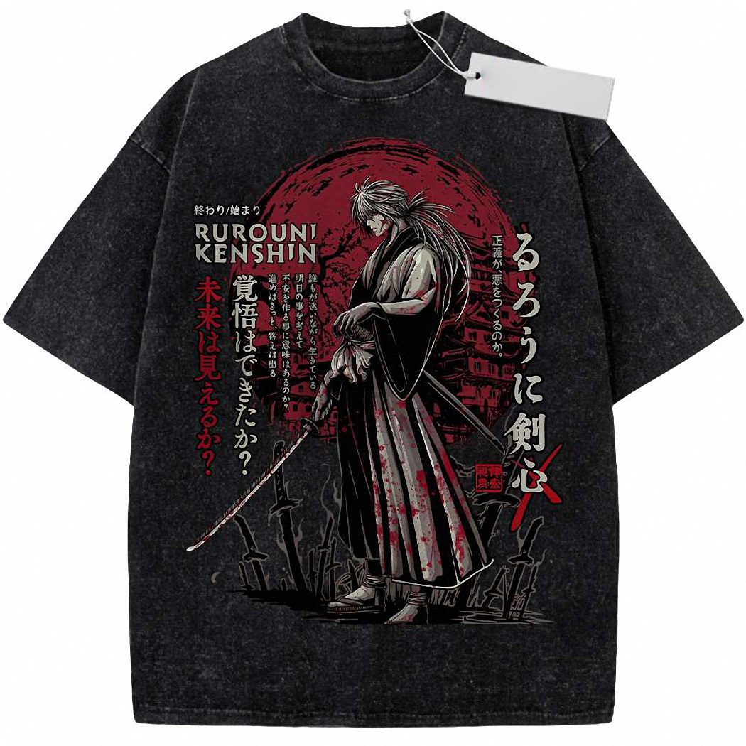 Kenshin Himura Shirt, Rurouni Kenshin Shirt, Anime Shirt, Vintage Tee 2