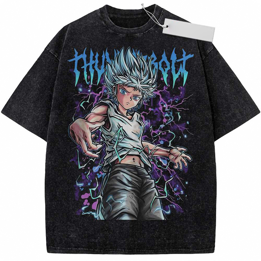 Killua Zoldyck Shirt, Hunter x Hunter Shirt, HxH Shirt, Anime Shirt, Vintage T-Shirt 7
