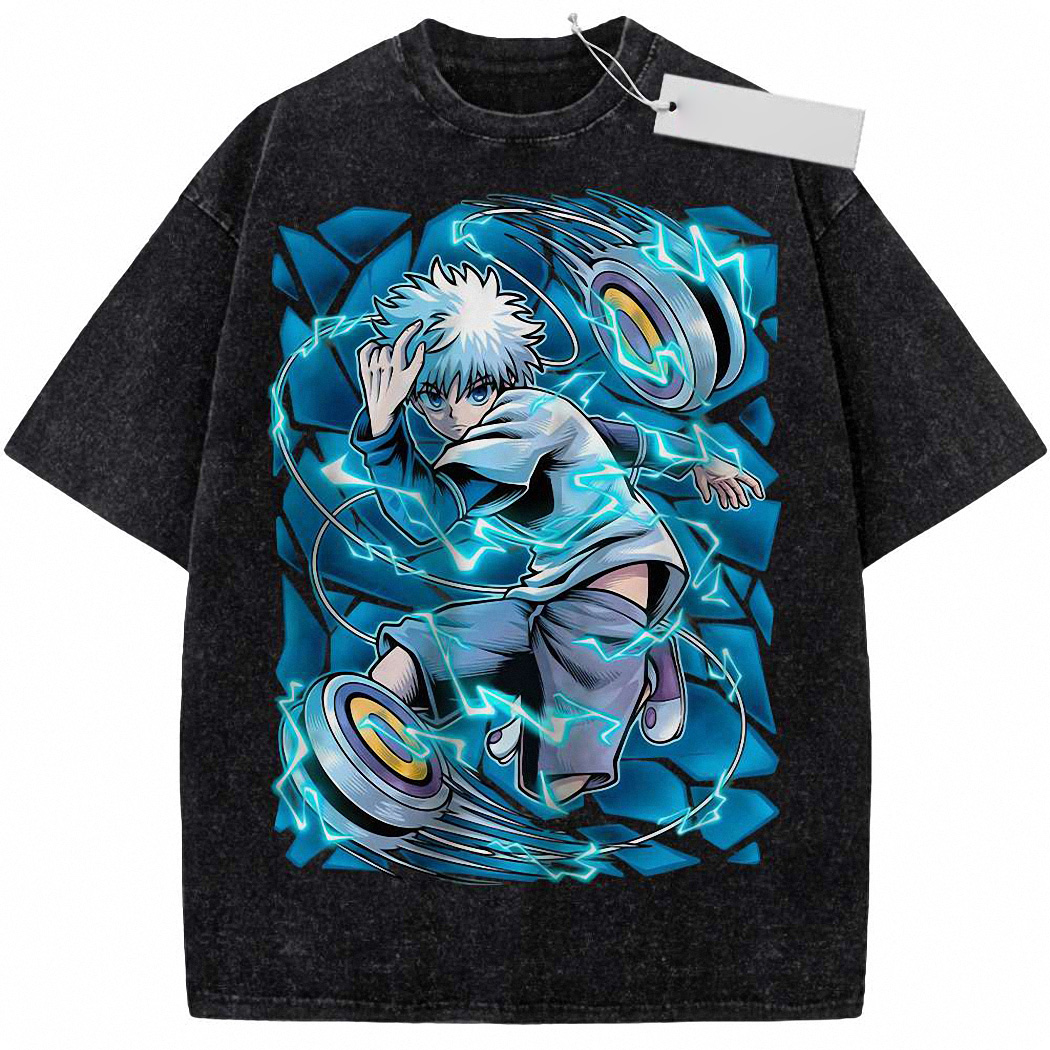 Killua Zoldyck Shirt, Hunter x Hunter Shirt, HxH Shirt, Anime Shirt, Vintage T-Shirt 9