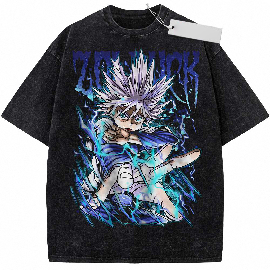 Killua Zoldyck Shirt, Hunter x Hunter Shirt, HxH Shirt, Anime Shirt, Vintage Tee 3