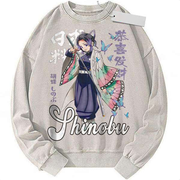Kocho Shinobu Sweatshirt, Demon Slayer Sweatshirt, Anime Sweatshirt, Vintage Sweater