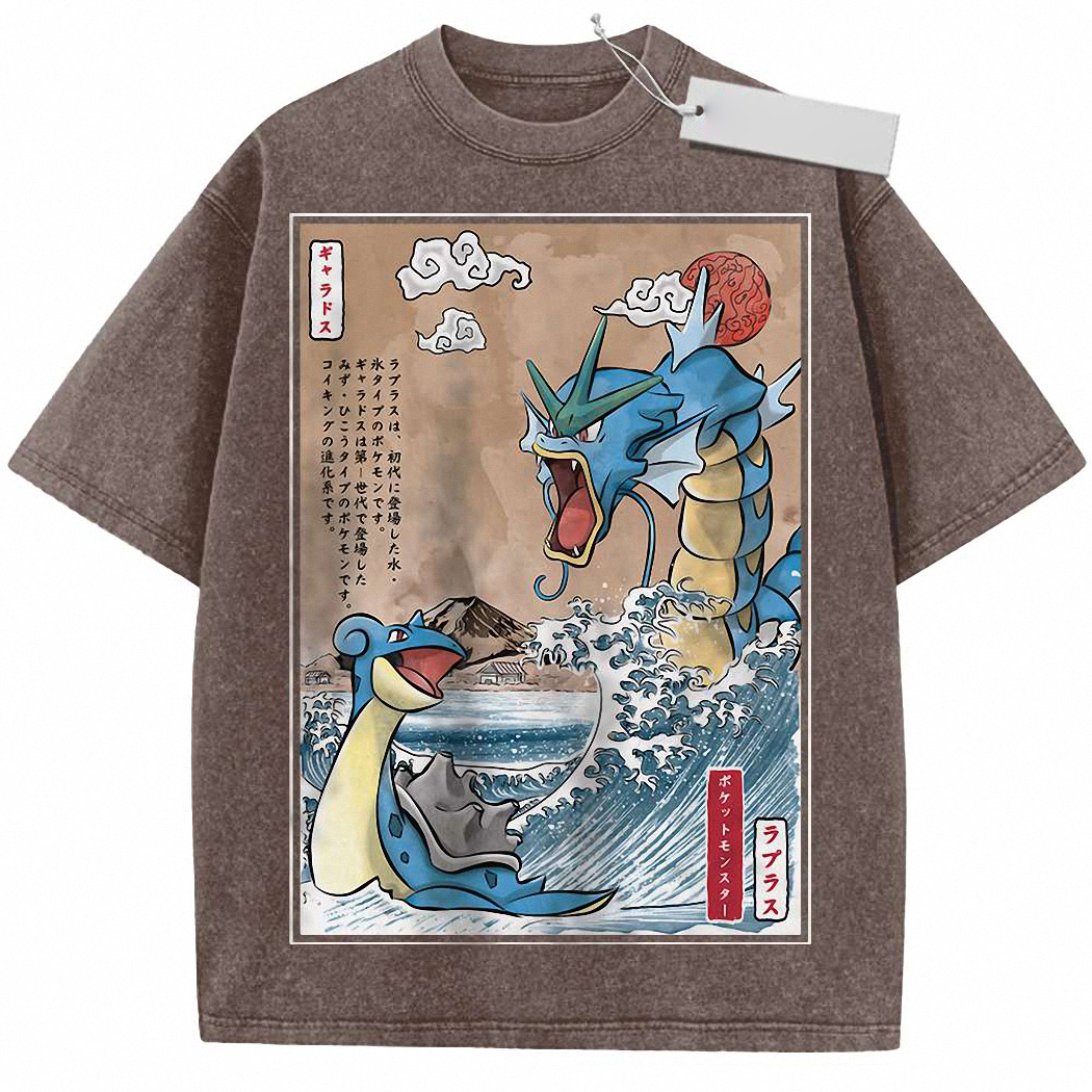 Lapras vs Gyarados Shirt, Anime Shirt, Vintage T-Shirt 9