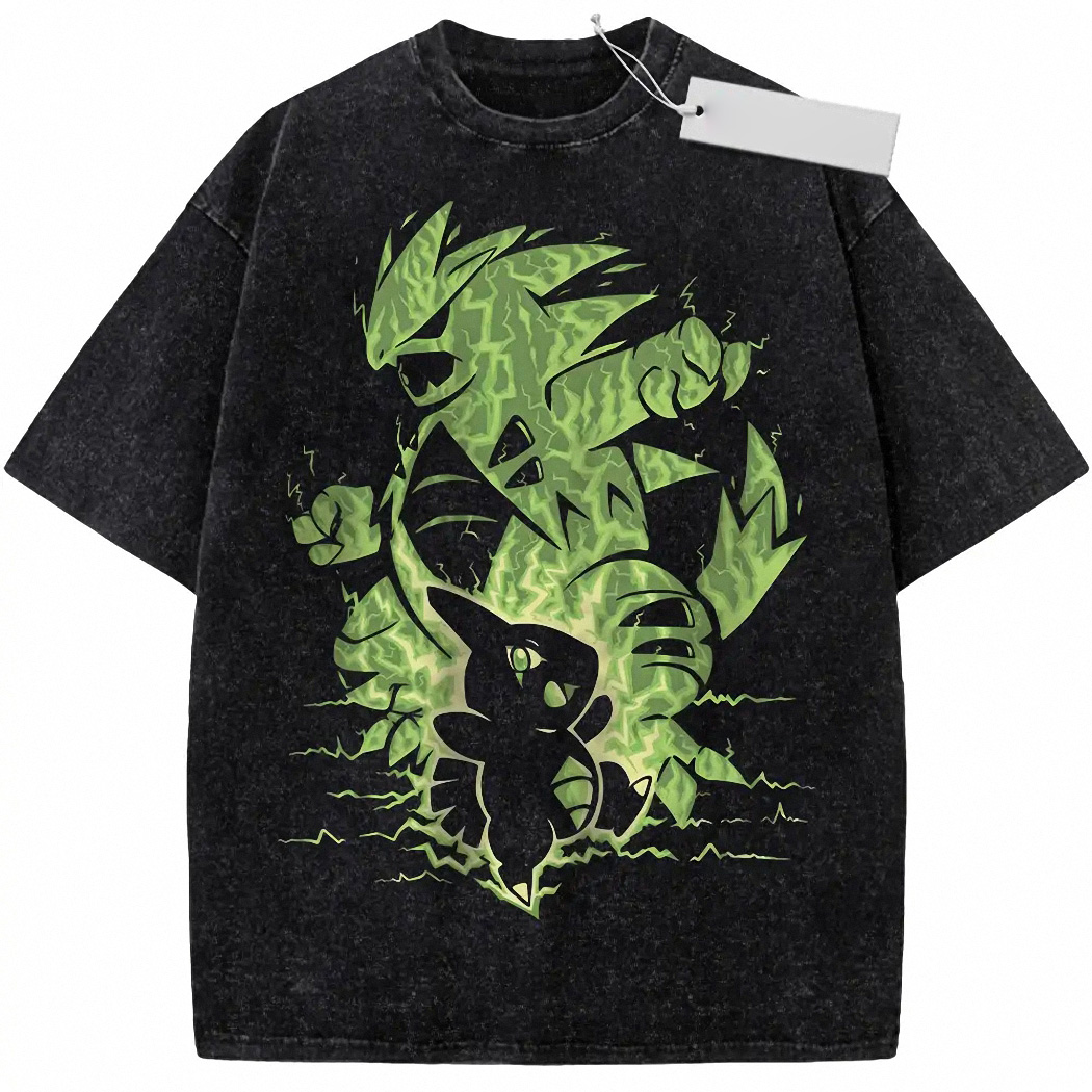 Larvitar Shirt, Tyranitar Shirt, Anime Shirt, Vintage T-Shirt 1