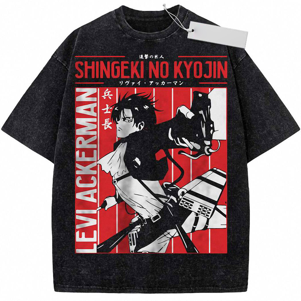 Levi Ackerman Shirt, Attack On Titan Shirt, AOT Shirt, Anime Shirt, Vintage T-Shirt 9
