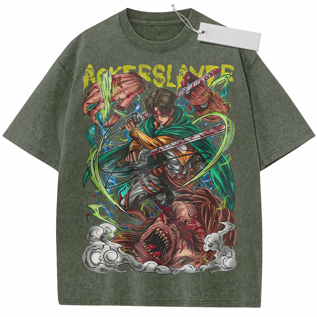Levi Ackerman Shirt, Attack On Titan Shirt, AOT Shirt, Anime Shirt, Vintage Tee 5