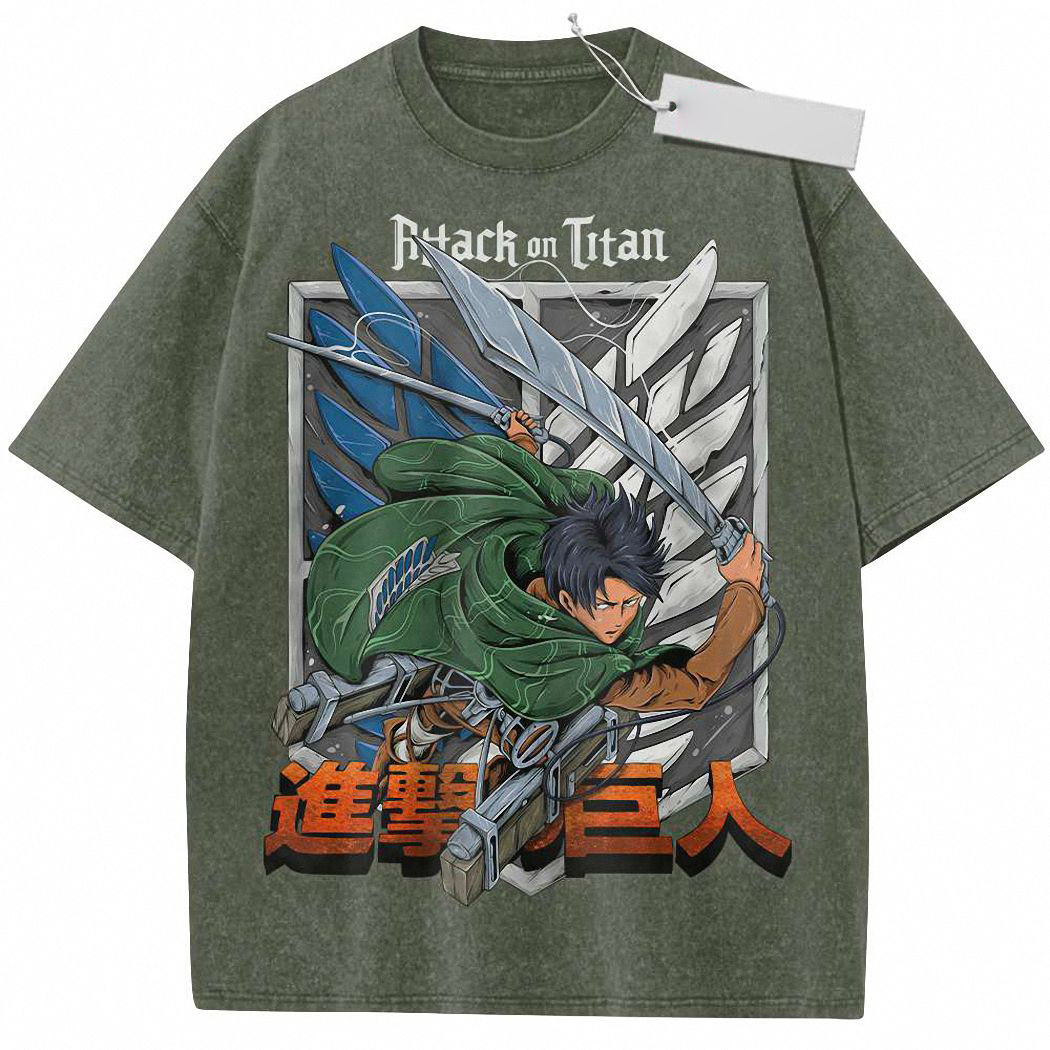 Levi Ackerman Shirt, Attack On Titan Shirt, AOT Shirt, Anime Shirt, Vintage Tee 2