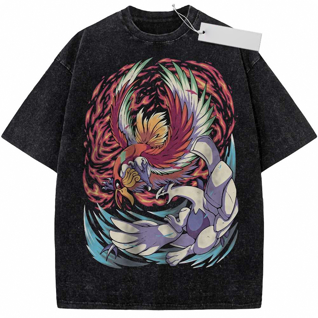 Lugia Shirt, Ho-Oh Shirt, Anime Shirt, Vintage Tee 1