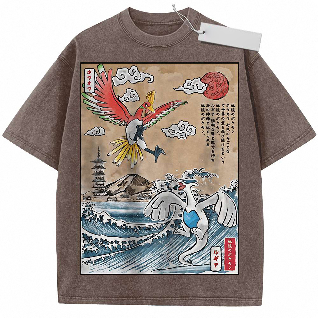 Lugia vs Ho-oh Shirt, Anime Shirt, Vintage T-Shirt 5