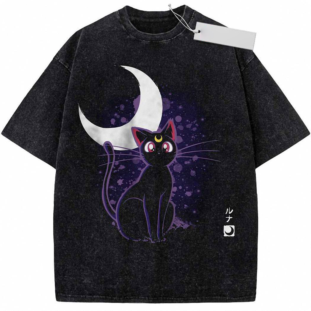 Luna Cat Shirt, Sailor Moon Shirt, Anime Shirt, Vintage Tee 8